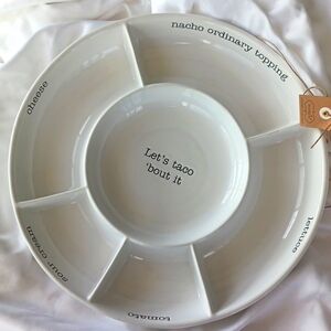 Mud Pie Taco Bar Set NWT the Ultimate Tuesday Dinner Accessory! No Spoon.